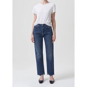 Agolde '90s' Blue Pinch Waist High Rise Straight Denim Jean Size 26